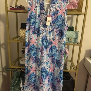 NWT Simply Southern Blue and Pink Floral Dress